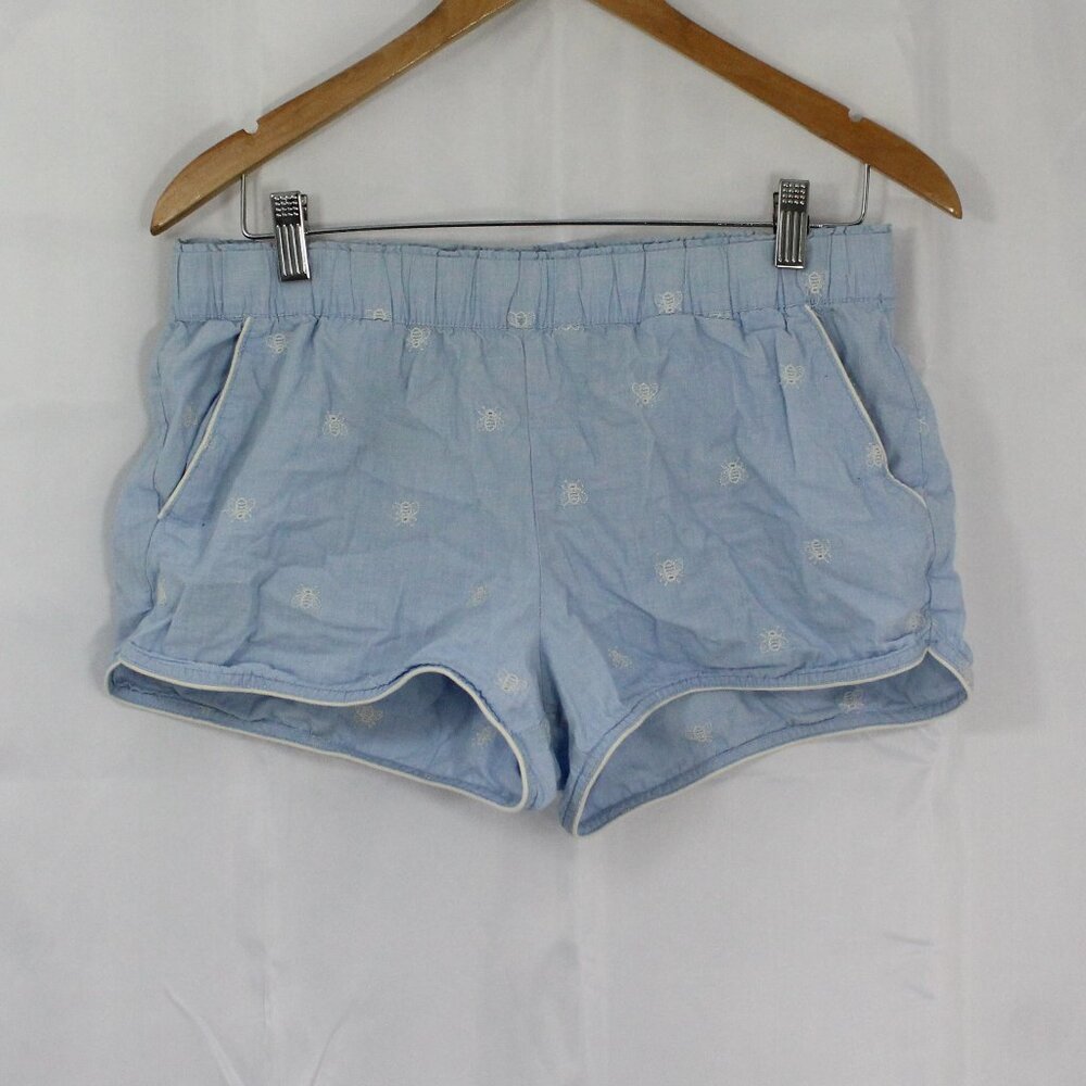 Love by Gap Women's Small Blue Sleep Shorts with Pockets and Bee Pattern